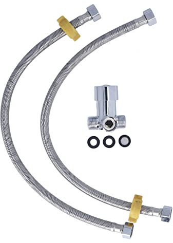 Contrôle de la Température du Mitigeur D'eau Chaude Et Froide, Mitigeur Thermostatique En Acier Inoxydable à Filetage G1/2 Pour Robinet De Lavabo