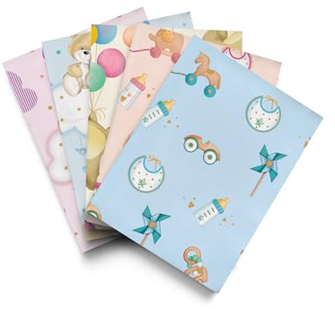 Presentpappersset 10 ark Baby