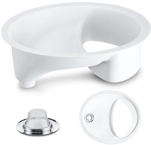 Frienda Privy - Separatore per urina completo con coperchio per lavello in acciaio inox, per WC compost, colore: bianco