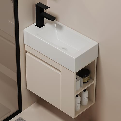 Lavandini Ad Angolo Per Bagno,Lavandino Bagno Sospeso,Lavabo In Ceramica,Lavandino Bagno Piccolo,Lavabo Ad Angolo Su Piedistallo,Lavandino Piccolo,Design Salvaspazio(42cm/16.5-L)