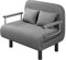 LONENESSL Folding Sofa Bed, Adjustable Sleeper Chair Bed 3-in-1 Sofa, with 6-Position Adjustable Backrest and Removable Pillow, Sleeper Recliner Armchair for Living Room, Bedroom, Guest Room, grey
