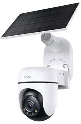 Tapo TC90 Solar-Kit, Panorama-Sicherheitskamera-Kit, KI-Erkennung, Bewegungserkennung, 2K QHD, WLAN, Nachtsicht, Zwei-Wege-Audio, IP66 wetterfest