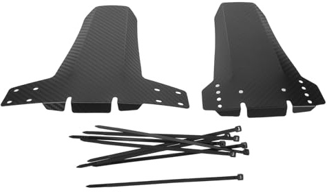 Homoyoyo Garde-Boue Vélo en Fibre de Carbone Noire, Léger et Résistant en PP, Compatible Fourche VTT et Arrière, Protection Boue et Eau pour Cyclisme Extérieur, Kit 1 Jeu