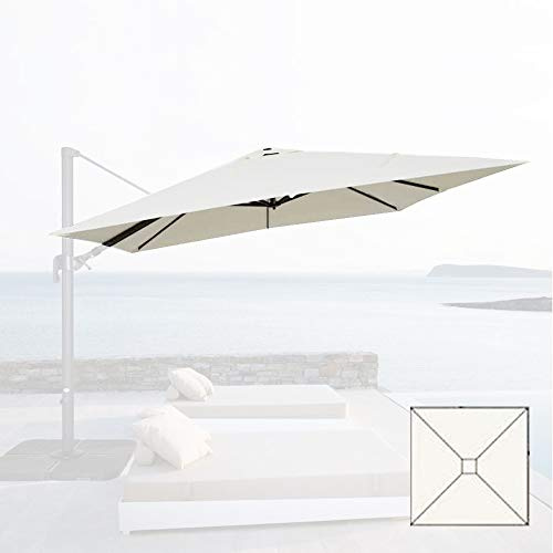 FP-TECH - COPERTURA TELO DI RICAMBIO 3X3 PER OMBRELLONE DA GIARDINO TOP AIR CAMINO 3 X 3 (Beige)