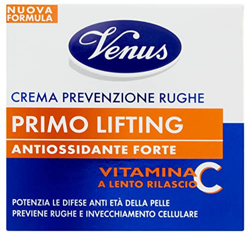 Venus, Primo Lifting Prevenzione Rughe, Antiossidante Forte con Vitamina C, Creatina e Caffeina, Risveglia Energia e Ripara Prime Rughe, Ideato per Donne Giovani, 50 ml, Clinicamente Testato