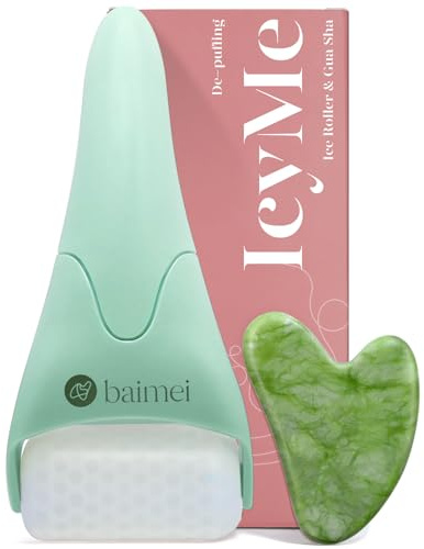 BAIMEI IcyMe Ice Roller and Gua Sha Facial Tools Reduces Puffiness