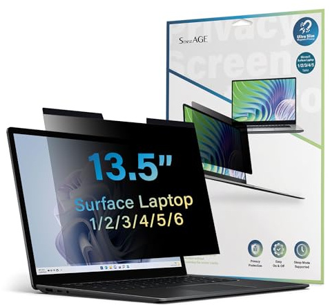 SenseAGE Magnetic Screen Privacy Filter for Surface Laptop 13.5 inch (6/5/4/3/2/1), Anti-Glare, Blue Light, Privacy Screen Protector, Compatible with Surface Laptop 13.5 inch