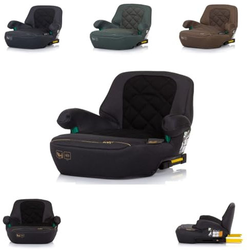 Chipolino Kindersitz i-Size Sitzerhöhung Safy (125-150cm), Gruppe 3 (22-36 kg), Farbe:schwarz