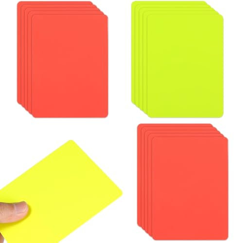 HARRA HOME RTUOHUIN 20 Stück Fußball SchiedsrichterKarten Set – Robuste Schiedsrichter Rote und Gelbe Karten 8x11cm aus PVC – Unverzichtbares Zubehör für jedes Fußballspiel Set