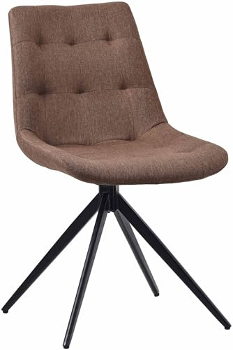 CLP Chaise de Salle ŕ Manger Merna I Chaise de Cuisine rembourrée et pivotante I Chaise rembourrée avec Dossier, Couleur:Taupe, Matériel:Tissu
