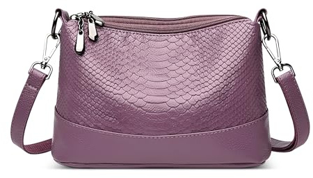 DEEVORCA Borsa a Tracolla da Donna Moda Squisita Borsa Messenger Design Con Tracolla Multipla Borsa a Tracolla da Donna Borsa Messaggero Shopping Viaggio Borsa a Tracolla Impermeabile PU Pelle Viola