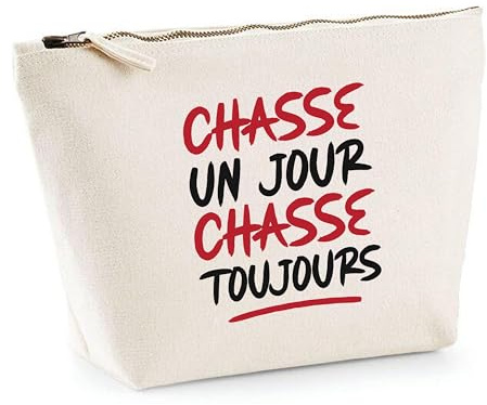 Trousse Chasse Toujours | Pouch | Idée Trousse Toilette Maquillage Cadeau Anniversaire Fête Original Famille Travail Départ Collègue Retraite