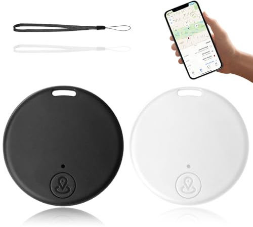 Traceur GPS Bluetooth 5.2 avec Alarme Sonore Puissante, Localisateur Intelligent Compact pour Clés, Portefeuilles, Animaux, Valises, Batterie Remplaçable, Compatible iOS et Android, Portée Jusqu’à 15m