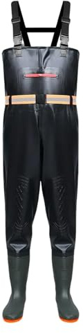 Billowvolve Wathose Herren Damen Anglerhose mit Stiefel Angelhose für Erwachsene Atmungsaktive Wasserdicht Watthosen mit Stiefeln Watstiefel Hose für Angeln, Wassersport, Outdoor Aktivitäten (42)