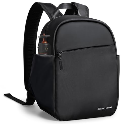 K&F CONCEPT Mochila Cámara Fotos Profesional, Mochila Fotográfica Ligera 5L Resistente al Agua para Uso Diario y Viajes, Compatible con Sony/Canon/Nikon, Compacto con Compartimento para iPad, Negro