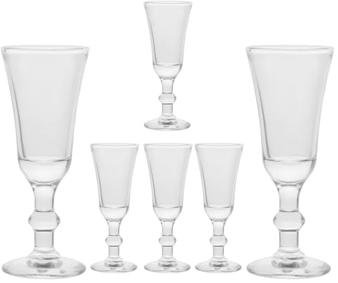 MAGICLULU 6 Copas de Cóctel de Vidrio para Fiesta y Aniversario con Superficie Suave y Diseño Práctico para Bebidas y Licor
