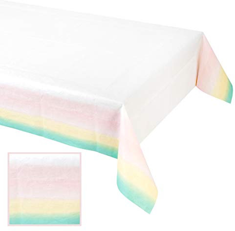 Talking Tables Pastel Table Cover, Papel, Multicolor, 180 x 120 cm
