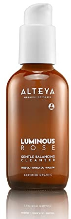 Alteya Organics Sanfters Balancierendes Reinigungsmittel Luminous Rose 120 ml - NaTrue Bio-zertifiziert 100% rein natürlich, Gesichtsreiniger für alle Hauttypen