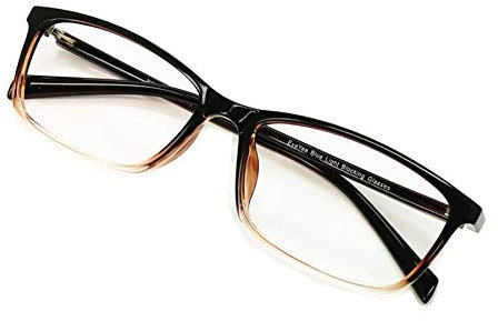 Computer Reading Glasses Blue Light Blocking - Reader Eyeglasses Anti Glare Eye Strain Light Weight for Women Men brown Size: Unisex