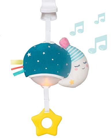 Taf Toys Musical Mini Moon, On-The-Go Pull Down Hanging Music and Lights Infant Toy | Parent and Baby’s Travel Companion, Soothe Baby, Keeps Baby Relaxed While Strolling, for Newborns and Up