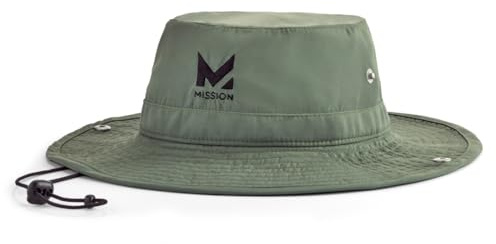 MISSION Cooling UPF Bucket Hat - Unisex Sun Hat for Hiking, Golfing & Fishing - Sweat & Water Activated Technology, Bronze Green
