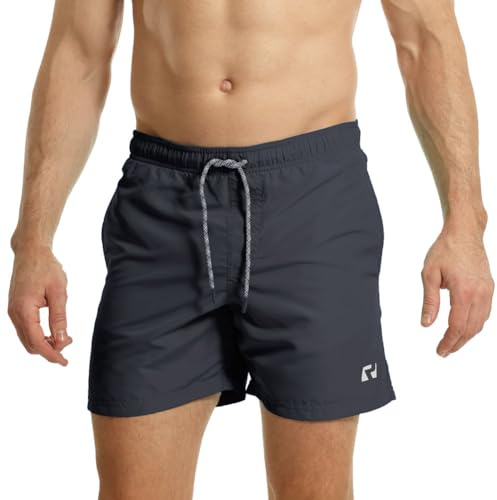 RIPT Men's Essentials Quick Dry UV 50 Sun Protection Swim Shorts Trunks,Navy, XL