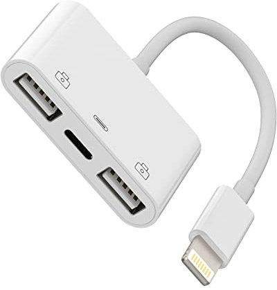 Adaptateur Lightning vers USB pour iPhone OTG pour Chargeur Rapide, Clavier, clé USB, Lecteur de Cartes, Appareil Photo, Souris, hub, Accessoires de Chargement, 14, 13, 12, 11 Pro Max, Mini