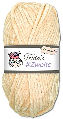 Frida's #Zweite Wolle 100g Chenille Wolle Amigurumi Stricken & Häkeln weich (33 - Apricot)