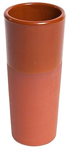 Acan Tradineur - Vaso de Tubo de Barro, diseño Tradicional, Artesanal, Servir Vino, licores, Celebraciones, Fiestas (Marrón, 16 x 7 cm, 330 ml)