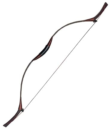 Biubiusot Traditional Handmade Longbow 52'' Recurve Bow Archery Wooden Bow Mongolian 35-50lbs Horsebow Adult Archery Bows (45lbs)