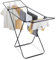 TIENDA EURASIA - Tendedero de Ropa Plegable, Estructura Metálica Ligera de Color Negro, Capacidad para 20 Metros, Medida Abierto 180 x 55 x 89 cm