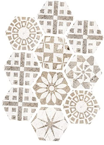 jojofuny Self Adhesive Tile Stickers for Kitchen Bathroom PVC Diagonal Floor Wall Tiles Non-Slip Easy Install Light Grey