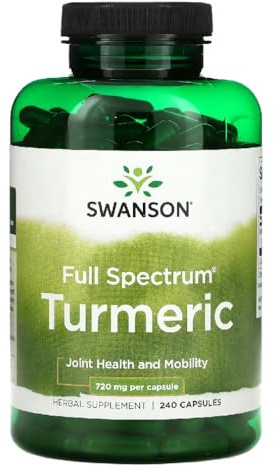 Swanson - Full Spectrum Turmeric | Effet antioxydant et anti-inflammatoire - 720mg, 240 gélules
