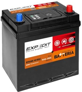 La Casa della Batteria Batteria Auto Expedit Moving Energy Tech Batteria 12v Batteria Auto 40Ah 330A B19JAK 40 DX 18.7×12.7×22 cm Senza Manutenzione Pronta all'Uso Made in Italy