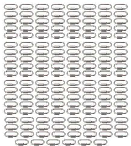 BQLZR Stainless Steel Ring Screw Chain Connectors Quick Link Rigging M4 Pack of 150