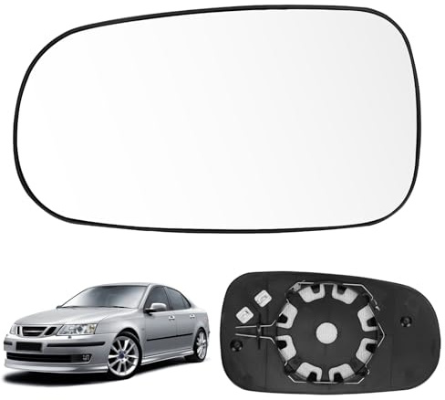 Espejo Retrovisor Reemplazo para Saab 93/95 2003-2010, Espejo Retrovisor Exterior con Calefacción Cristal Vidrio Esférico Izquierdo o Derecho (Izquierdo)