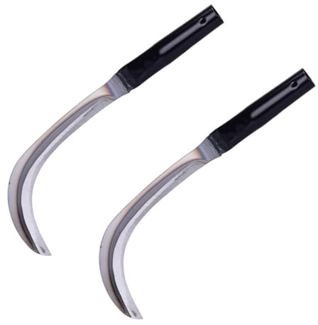 Milisten Scythe Mowing Knife Garden Steel Agricultural Reaping Hook Effortless Cutting
