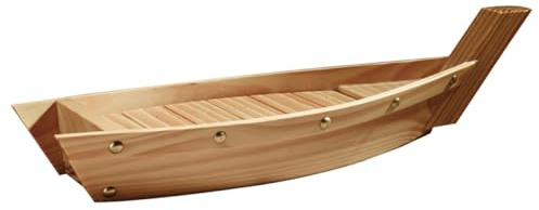 Homoyoyo Bandeja de Madera Original Forma de Barco para Sushi Plato para Servir Restaurantes y Hogar Diseño Japonés Práctico para Cenas y Fiestas Familiares Pequeño