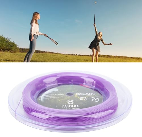ZenithAur Cuerda de bádminton de 0,7 mm con construcción multifilamento de Nailon para una excelente Resistencia, Carrete de 200 m/656 pies, línea de Cuerda de Raqueta de (Púrpura)