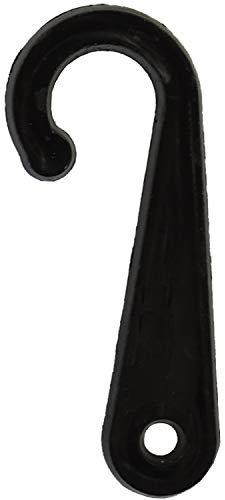 1.000 Ringhaken mit Loch aus Kunststoff 'J-Hook' schwarz | PB-Onlinehandel