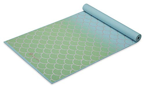 Gaiam 05-63947 Alfombrilla de Yoga para niños, Unisex-Teen, Sirena metálica, 3 mm