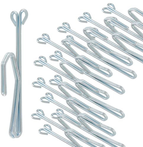 Cionyce 64 Stück Metall-Vorhanghaken, silberfarben, 7,6 cm, zum Aufstecken, Vorhanghaken, Faltenhaken für Vorhänge, Fenstervorhang, Türvorhang