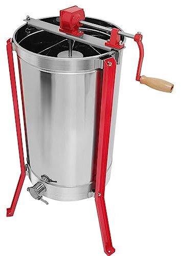 WRJAHCG 3 Rahmen Honigschleuder Manuelle, 304 Edelstahl Honey Extractor, Honigschleuder mit transparenter Abdeckung, für Imker und Bienenzüchter Zubehör,3 Frames