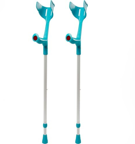 Pulox - Magic-Soft - Unterarmgehstütze mit Soft-Grip - max. 130 kg - Paar (2 Stk.) - Türkisblau