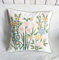ZUODUTEX Housse de coussin brodée avec motif chrysanthème jaune 45 x 45 cm - Motif fleurs roses - Housse de coussin en toile - Motif marguerites bleues - Protection de coussin (rose)