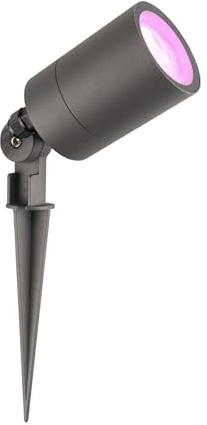 Ledvion - Faretti Esterno Lampade, IP65, 4,9W, 220-240V, RGB+CCT, Con Picchetto, Illuminazione Elettrica da Giardino, Con GU10 Lampadina, Dimmerabile, Impermeabile