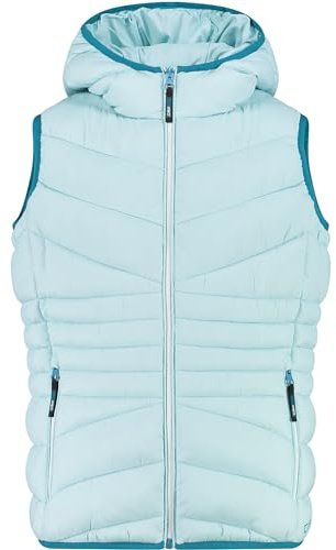 CMP Unisex Kinder Gilet Da Bambina In Nylon Con Cappuccio Fisso Vest, Durchsichtig, 164 EU