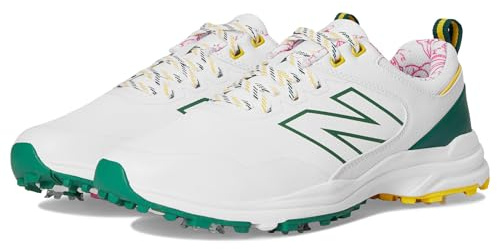 New Balance Men's Brighton V2 Golf Shoe, White/Green, 9 UK