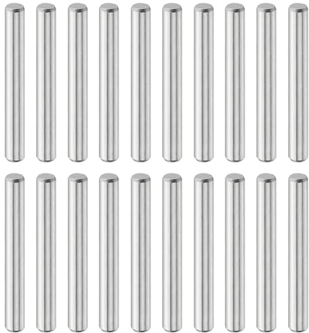QUARKZMAN 20 Pz 5 mm x 40 mm perni di legno, perni cilindrici in acciaio inossidabile 316L supporto mensola perni perno asta fissare elementi mensola perni argento tono