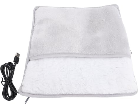 Electric Feet Heating Pad Grey USB Fast Heating Flannel Foot Warmer for Home Family, Comfortable Material